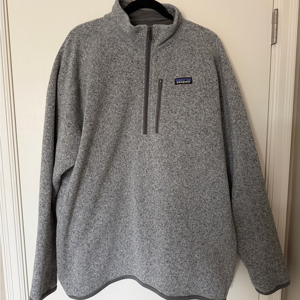 Patagonia Men's Zip-Up Sweater in Heather Gray